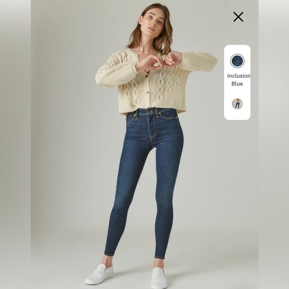 LUCKY BRAND High Rise Skinny Blue Jeans, UniFit Size 4 (30-32W), EUC - Picture 1 of 10